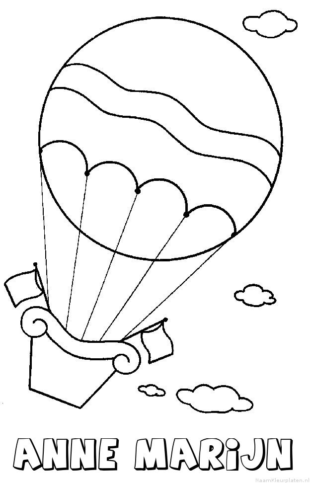 Anne marijn luchtballon kleurplaat